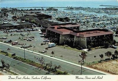 Dana Point Harbor Marina Stores and Hotel aerial view