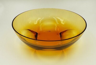 Moser Bar Crystal Bowl 11'' *BRAND NEW** TOPAZ  **LIST $975** (BAR-20402_2-TPZ) 