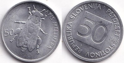 50 Stotinov 1993 Slovénie Slovénija Abeille / Apis mellifera
