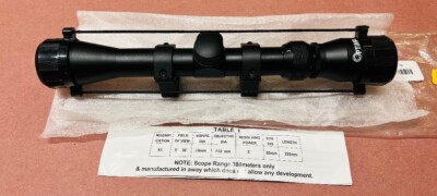 Hatsan Optima 3-9x32 Airgun Scope w/ Rings 1 in Black Aluminum - Ships From USA