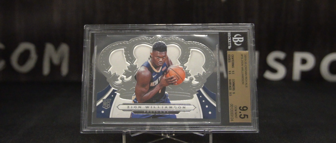 BGS 9.5 ZION WILLIAMSON 2019-20 PANINI CROWN ROYALE ROOKIE