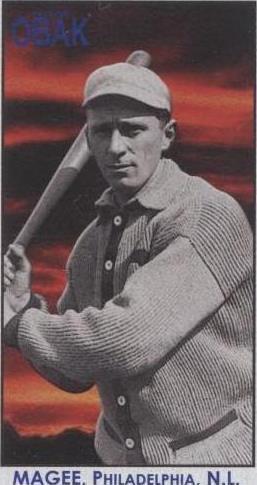 Sherry “Magie” Magee 1910 Tobacco Card Reprint Vintage Philadelphia Yellow  Back
