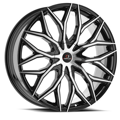 CAVALLO CLV-37 18X8 5X114.3/5X120 Offset 35 Gloss Black Machined (Quantity of 1)