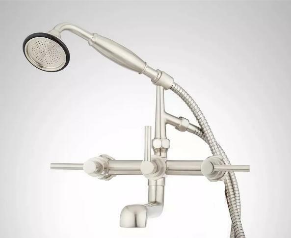 Signature Hardware Gervaise Tub Faucet, 2" Coupler, Brushed Nickel