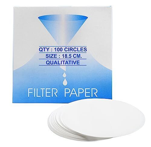 Premium Qualitative Filter Paper, 100 Pack - 7.28" (18.5cm) - Labs