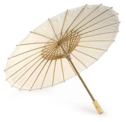 Ombrello Di Carta Legno Bianco Sposa Matrimonio Wedding Diametro 40cm dfh
