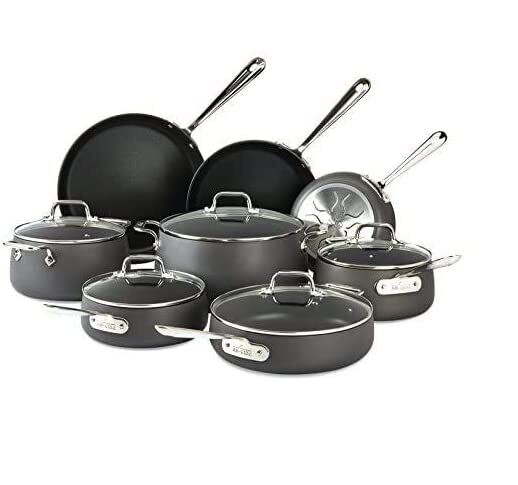 All-Clad E785SB64 HA1 Hard Anodized Nonstick 13 Piece Cookware Set