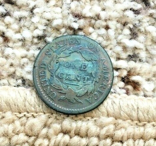 1814 Classic Head LARGE CENT-VG-F details-7 neat triangular punches on front