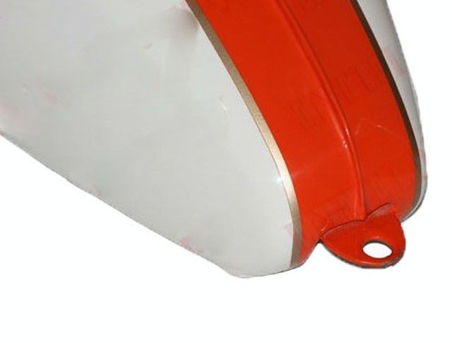 1965 White Orange Stripe Fits Triumph T120R TR6 650cc Fuel Tank  