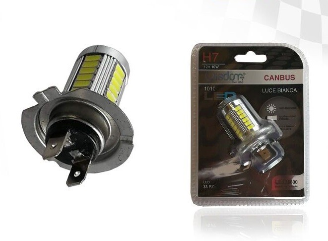Lampadina Lampada Faro Auto Led 1010 H7 12V 10W Luce Bianca wis
