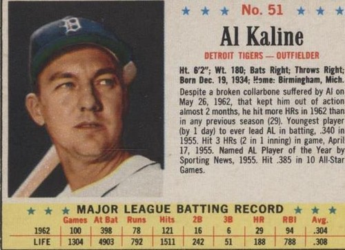 1963 Post - Al Kaline #51