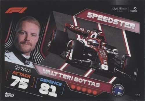 2022 Topps F1 Turbo Attax - Valtteri Bottas #152