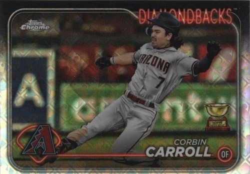 コービン・キャロル CORBINCARROLLオートカード RC topps 2023 TOPPS CHROME CORBIN CARROLL PINK REFRACTOR RC #95