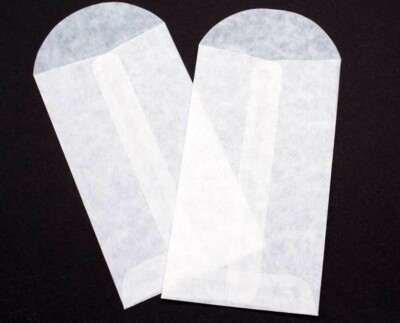 100 - 2'' x 3.5'' Glassine Bags - Wax Envelopes - Safe For Food, Grease Resistant