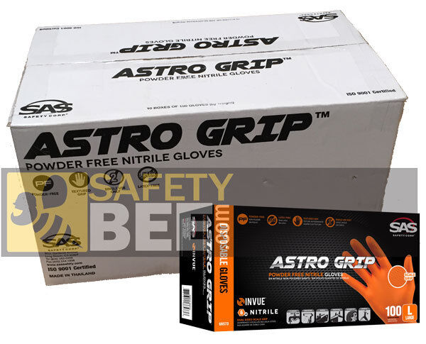 SAS Astro Grip Powder-Free Nitrile Gloves CASE (10 BOXES)