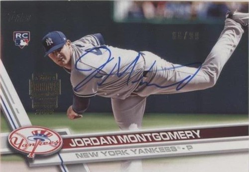 2018 Topps Archives Signature Series Active Player Edition Buybacks - Jordan Montgomery #17TU-US91