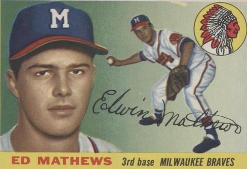 1955 Topps - Eddie Mathews #155