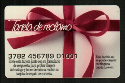 LOWE'S Red Ribbon Bow ( 2006 ) Spanish Promotional Card