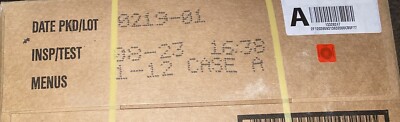 Meal Ready To Eat/12 meals, box A 8-23 FREE SHIPPING