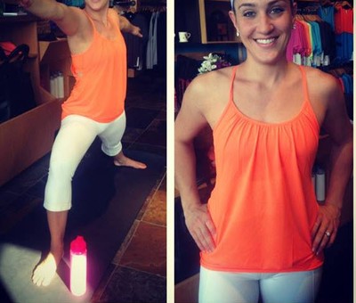 Lululemon No Limits Tank size 10 Pizzaz NWT Orange Yoga Gym No Limit Top NEW
