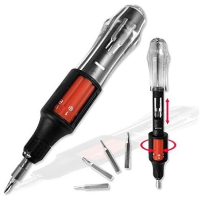 10 in 1 Autoloading Heavy Duty Precision Screwdriver 3-Way Gearless Ratchet