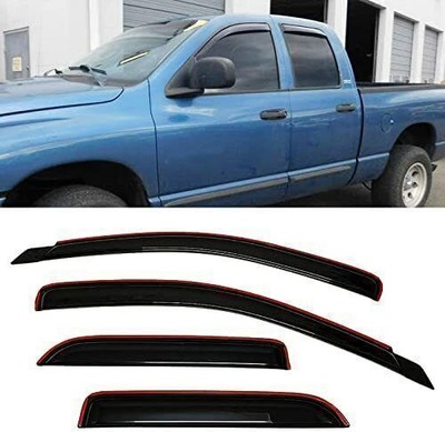 In-Channel Window Vent Visor Fit for 2003-2009 Dodge Ram 2500 3500 1500 Quad Cab
