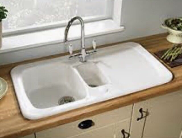 Wickes Farmhouse 1 5 Bowl Kitchen Ceramic White Sink In Belper Derbyshire Gumtree