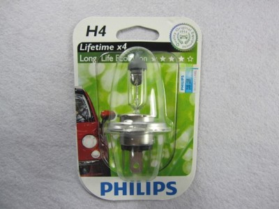 PHILIPS  12342LLECO H4 12V 60/55W 3200K 4×lifetime lamp car headlight bulb