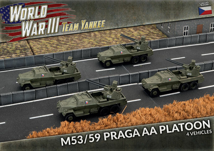 Миниатюры Пламя войны M53/59 Praga AA Platoon Battlefront TWBX04 Team Yankee
