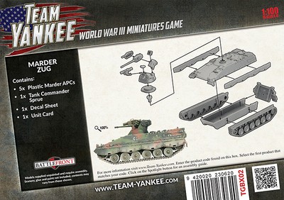 Team Yankee Marder Zug By Battlefront TGBX02