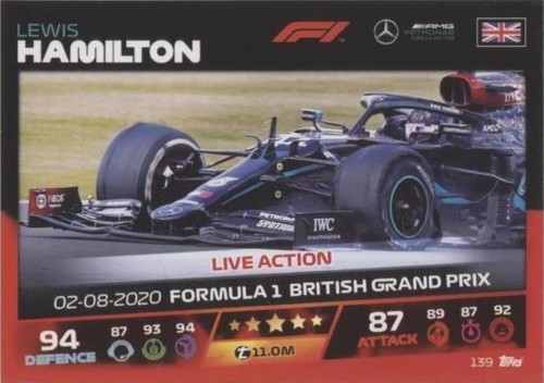 2021 Topps F1 Turbo Attax F1 Champion Lewis Hamilton #204 | eBay