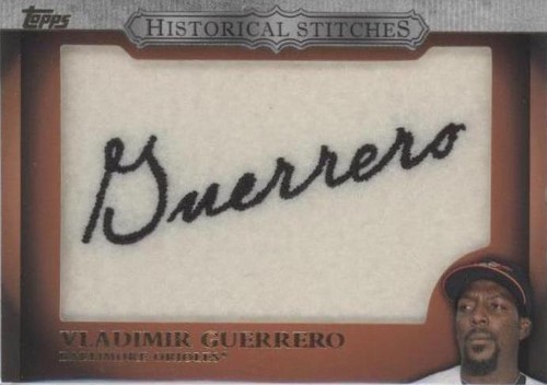2012 TOPPS HISTORICAL STITCHES RELIC HS-VG VLADIMIR GUERRERO 