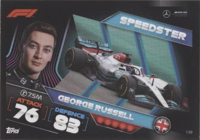 2022 Topps F1 Turbo Attax - George Russell #139