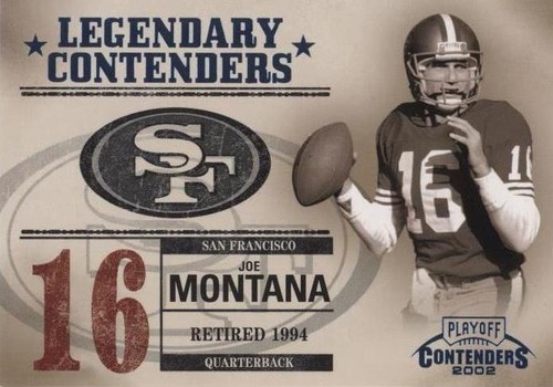 2002 Playoff Contenders Joe Montana #LC-10