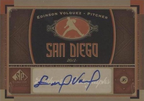 2012 SP Signature Edition - Edinson Volquez #SD 4