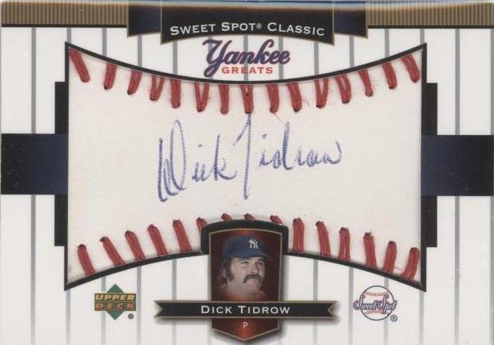 2003 Upper Deck Sweet Spot Classic - Dick Tidrow #YG-DT