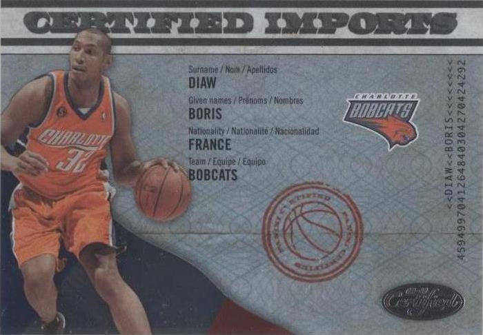 Certificado Panini 2009-10 - Boris Diaw #03