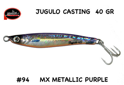 MOLIX JUGULO CASTING 40 GR COL. 94 MX METALLIC PURPLE ORIGINALE SPINNING MARE