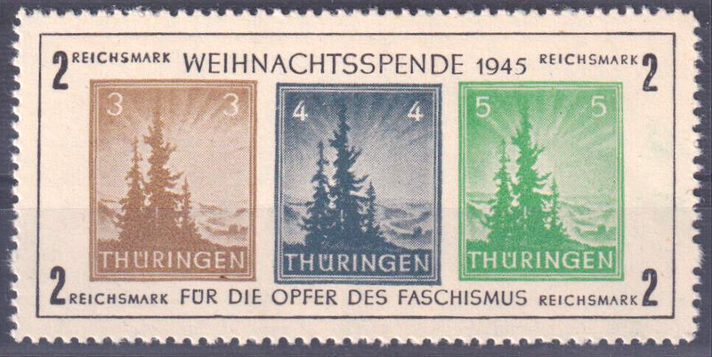 Sbz Thuringe Weihnachtsblock Mi.N Â° 1 X Vi Neuf 1945 (Mi