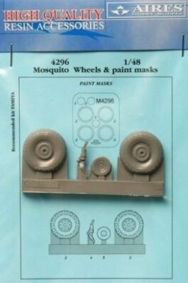 AIRES HOBBY 1/48 MOSQUITO WHEELS PAINT MASK FOR TAM D 4296