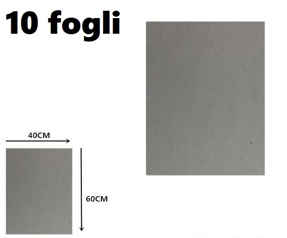 10 Fogli Gomma Liscia Eva 40x60cm Fogli Colore Grigio Scuola Decoupage dfh