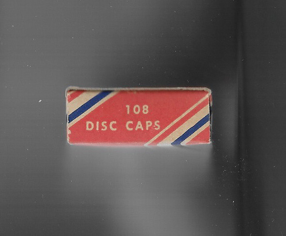 VINTAGE KILGORE NO 108 DISC MAMMOTH SIX SHOOTER CAPS EMPTY BOX ONLY NOS CLEAN #2