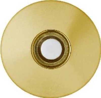 Thomas & Betts Carlon DH1260L Stucco White Push Button Polished Brass Doorbell