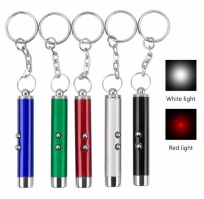 Mini Laser Pointer Pen White+Red Light Visible Beam Lazer For Office Pet Cat Toy