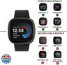 Meliya Metal Bands for Fitbit Sense 2 / Fitbit Sense/Fitbit Versa 4 / Versa 3 for Women Men, Stainless Steel Wristband Replacement Straps for Fitbit Versa 4/Sense 2/Sense/Versa 3 Smartwatch