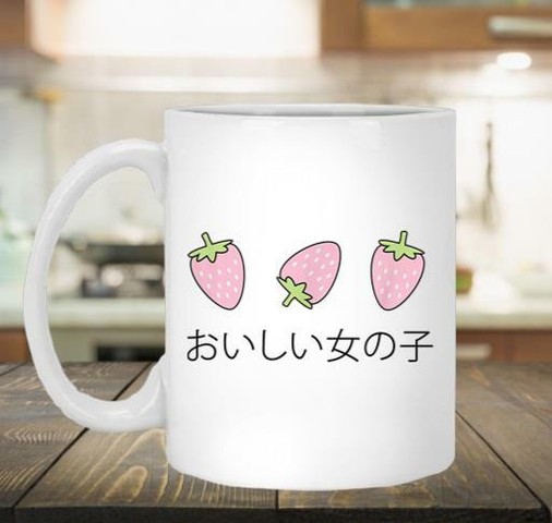 Download Strawberries Japanese Kawaii Harajuku Cute Coffee Mug ...