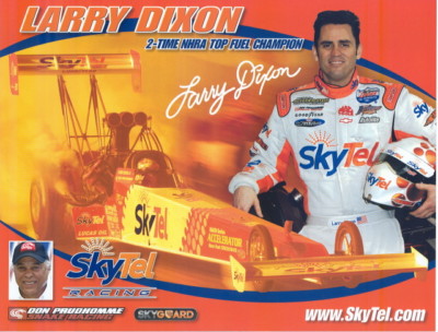 2007 Larry Dixon Skytel Top Fuel NHRA postcard