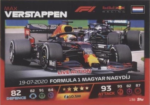 PSA 10 GEM MINT 2021 Topps F1 Chrome Sapphire Max Verstappen