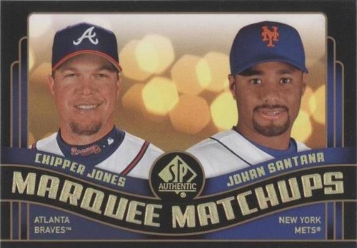 2008 SP Authentic - Chipper Jones Johan Santana #MM-29