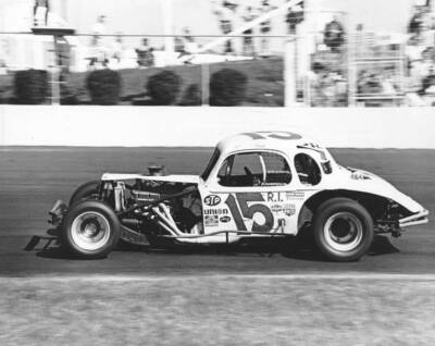 NASCAR National Modified champion Bugs Stevens speed Modified race- Old Photo